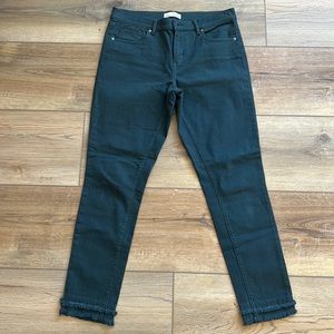 The Loft Dark Teal Modern Skinny Ankle Jean